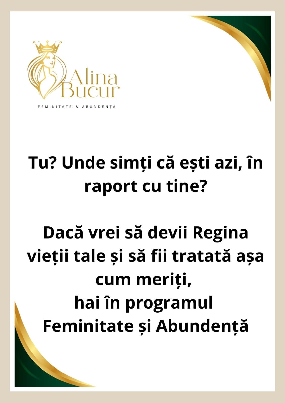 Alina Bucur - Regina vieții tale